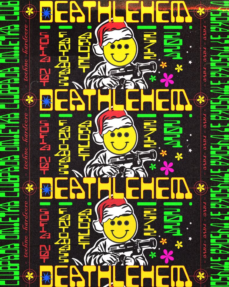 🤶 DEATHLEHEM RAVE ⚡ 25x12 ⚡ Padá omietka 🏚️