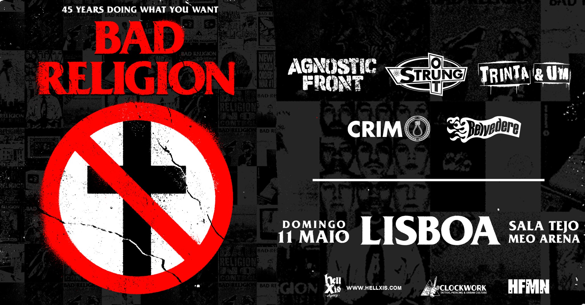 BAD RELIGION “45 YEARS DOING WHAT YOU WANT” @ Sala Tejo - Meo Arena - Lisboa