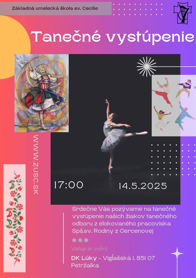 Tanečné vystúpenie z tried Lenky Kunošovej a Lucii Halamovej