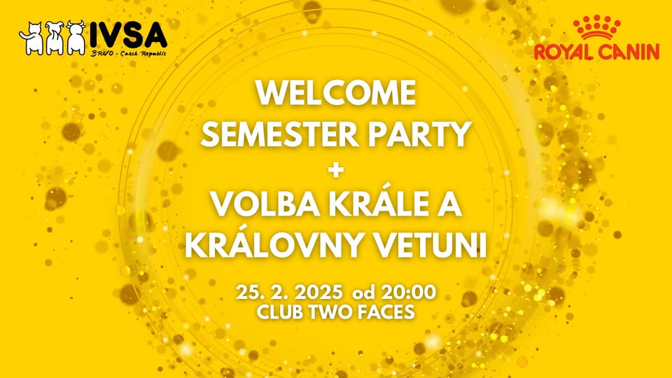 Welcome semester party + volba krále a královny VETUNI