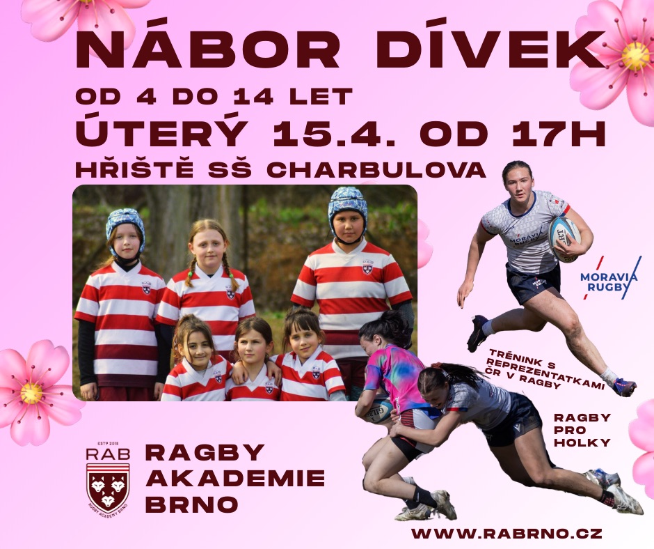 NÁBOR DÍVEK - RAGBY PRO HOLKY 🌸🏉
