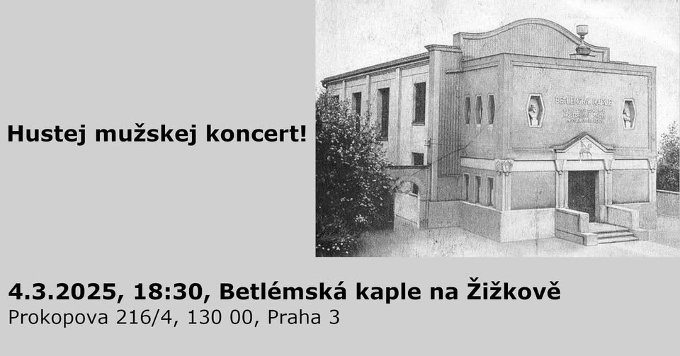 PRO NEMOC ZRUŠENO: Hustej Mužskej Koncert s hostem!