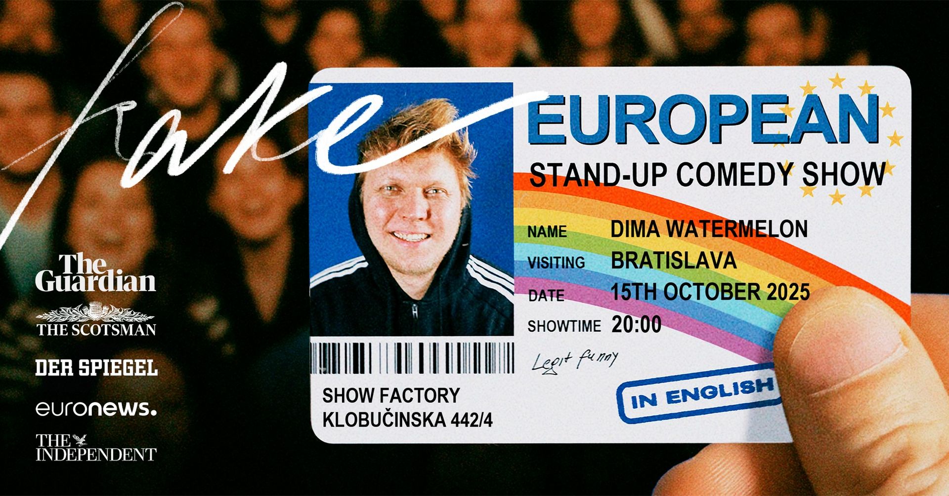 Dima Watermelon: Fake European | Stand-Up Comedy in Bratislava