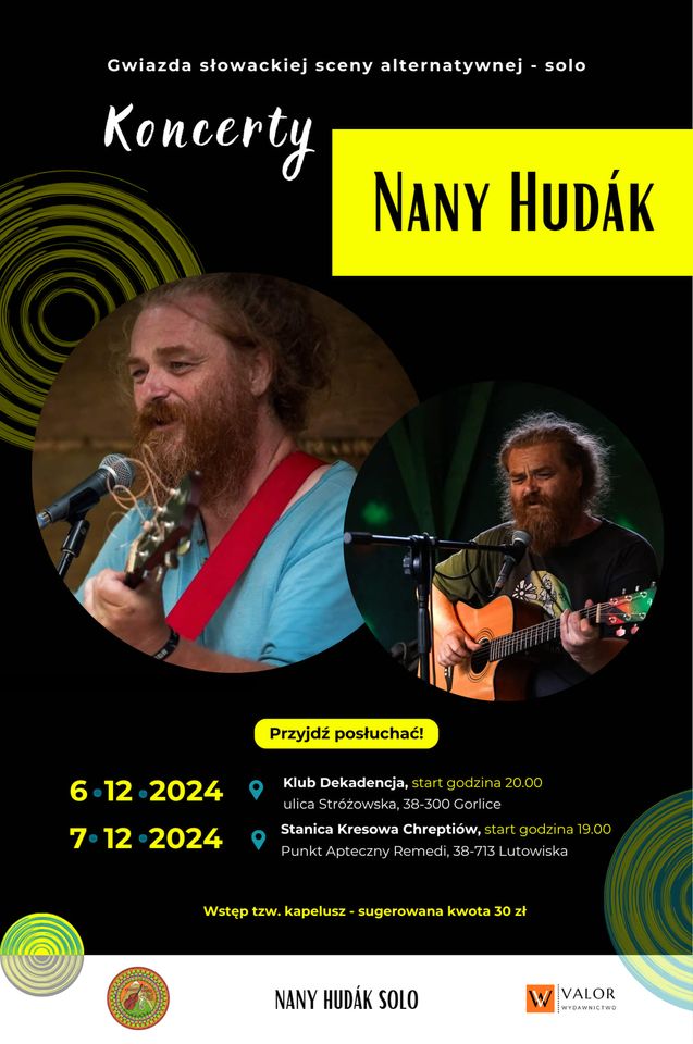 Koncert w Stanicy Kresowej Chreptiów w Lutowiskach Nany Hudák
