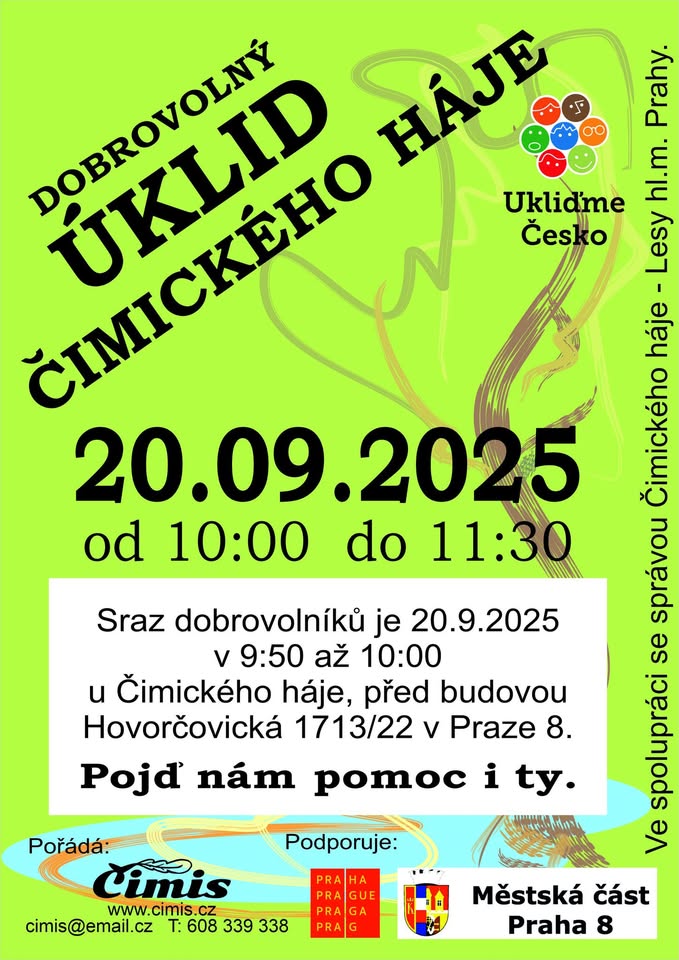 Dobrovolný úklid Čimického háje