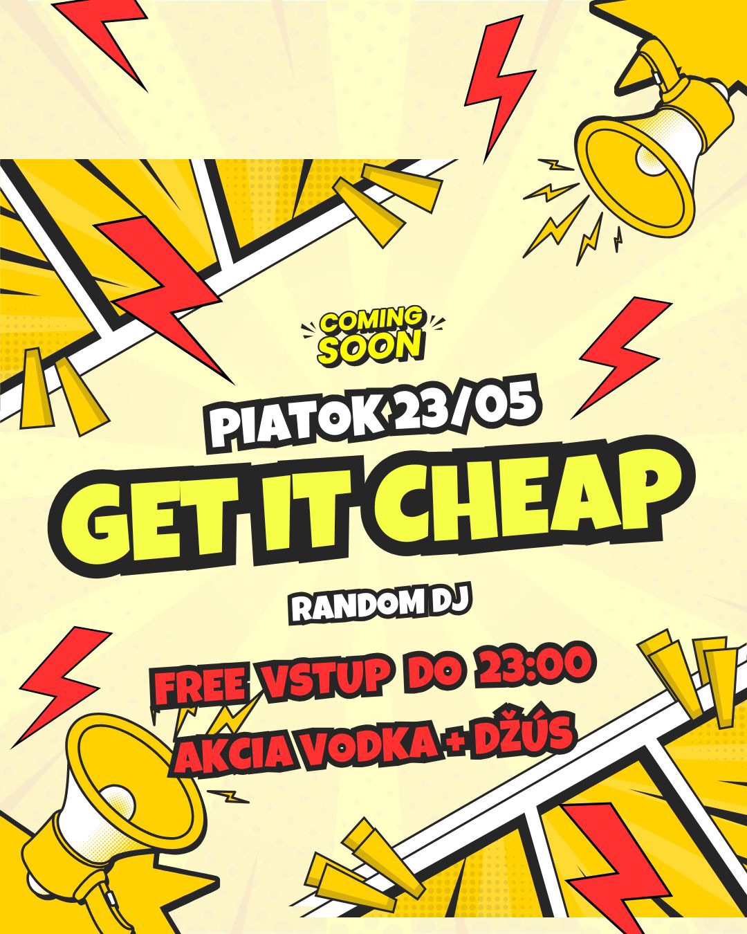 GET IT CHEAP - vstup zadarmo do 23:00! - Trnava - RELAX