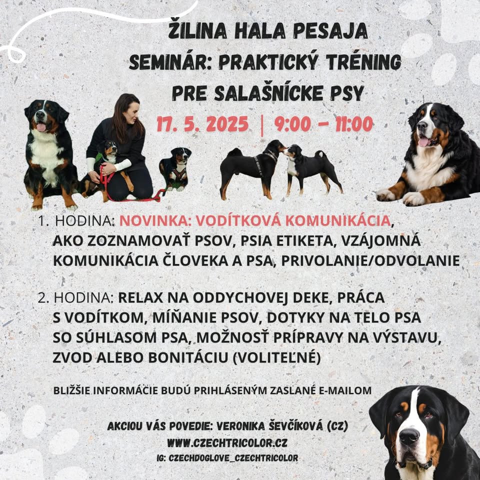 Seminár: praktický tréning pre salašnícke psy ŽILINA